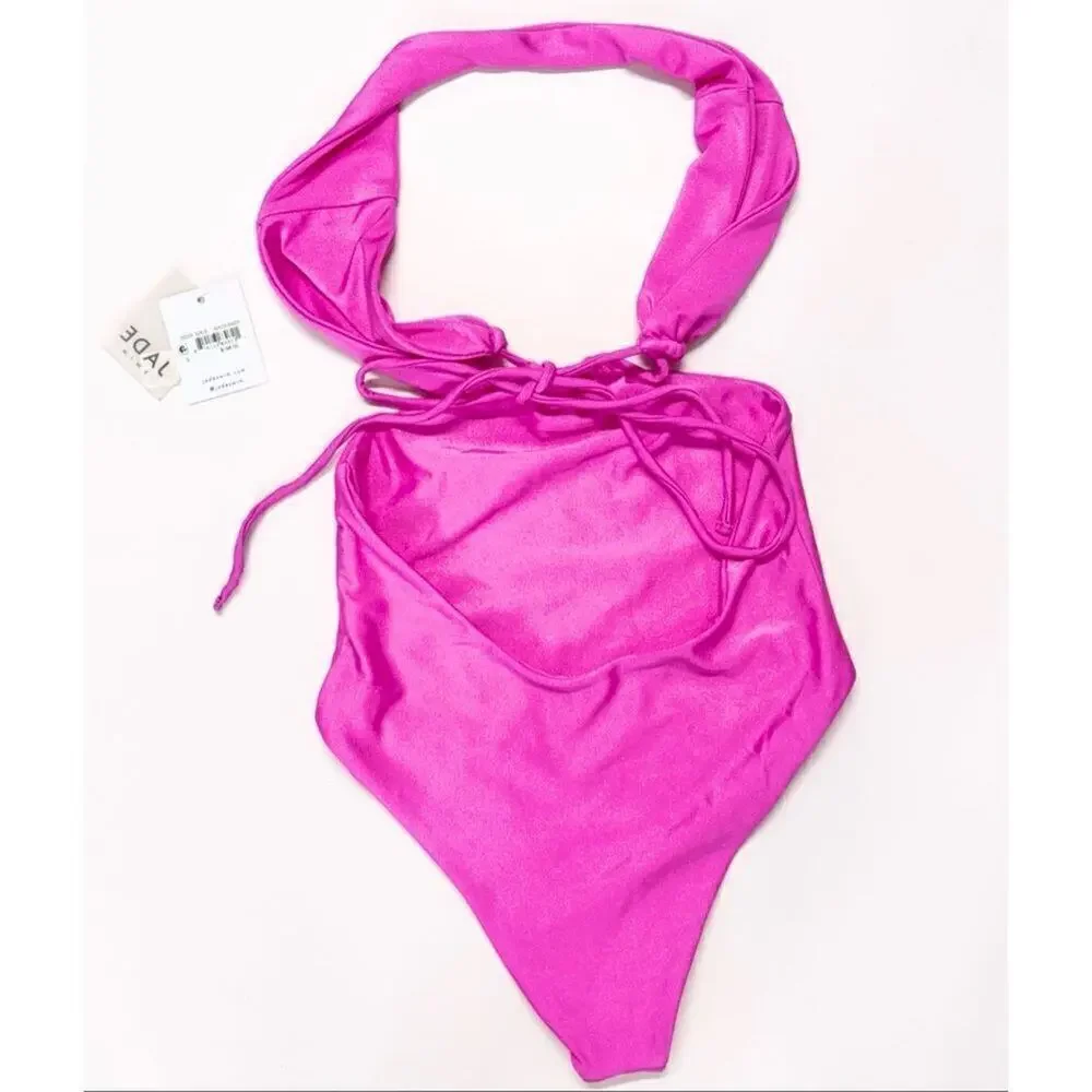 Jade Swim One Piece‎ Layla Cutout Barbie Pink Swimwear NEW